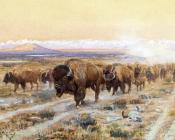 The Bison Trail - 查尔斯·马里安·拉塞尔